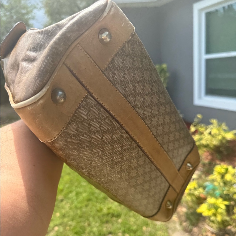 Celine Brown Monogram Boston-Style Top-Handle Bag - Picture 6 of 12